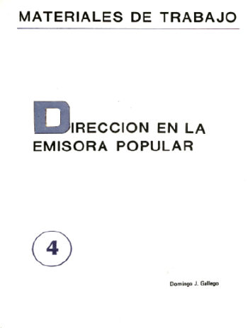 DIRECCIÓN EN LA EMISORA POPULAR - Domingo J. Gallego